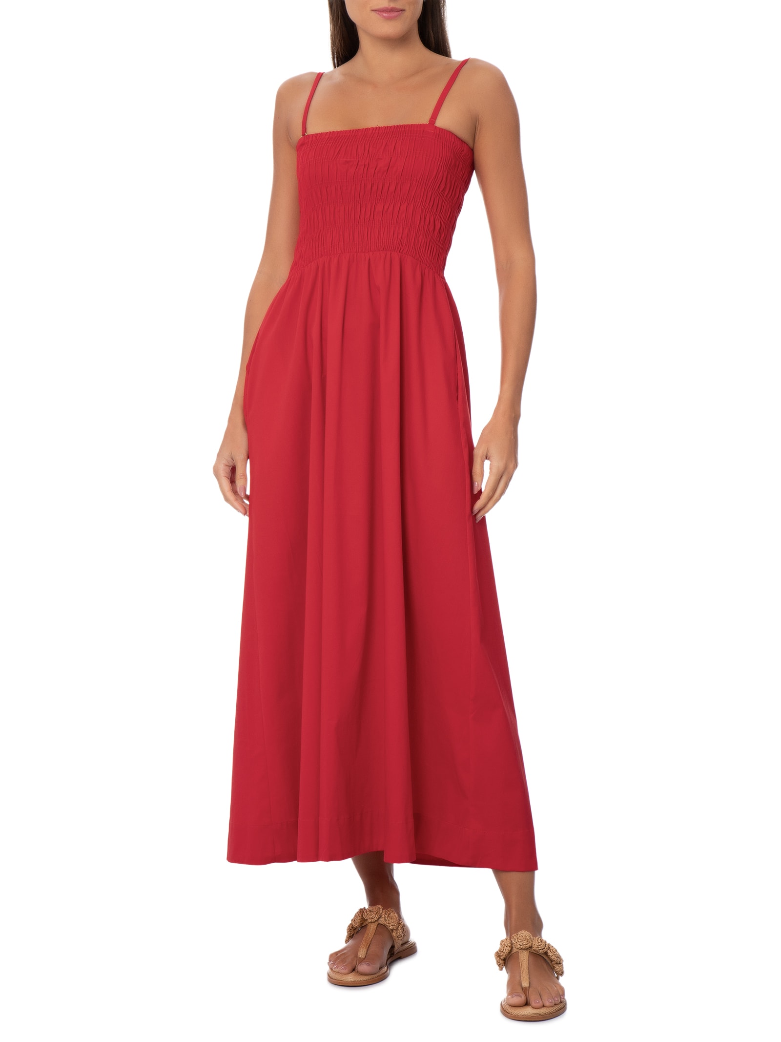 Vestido Lastex Posi Vermelho Panô