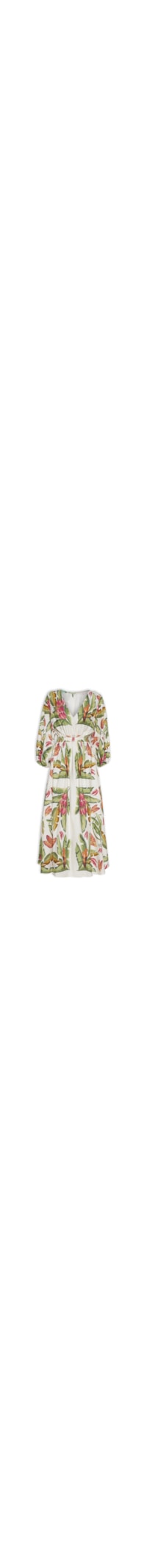 Vestido Lenço Folhagem de Verão - Verde