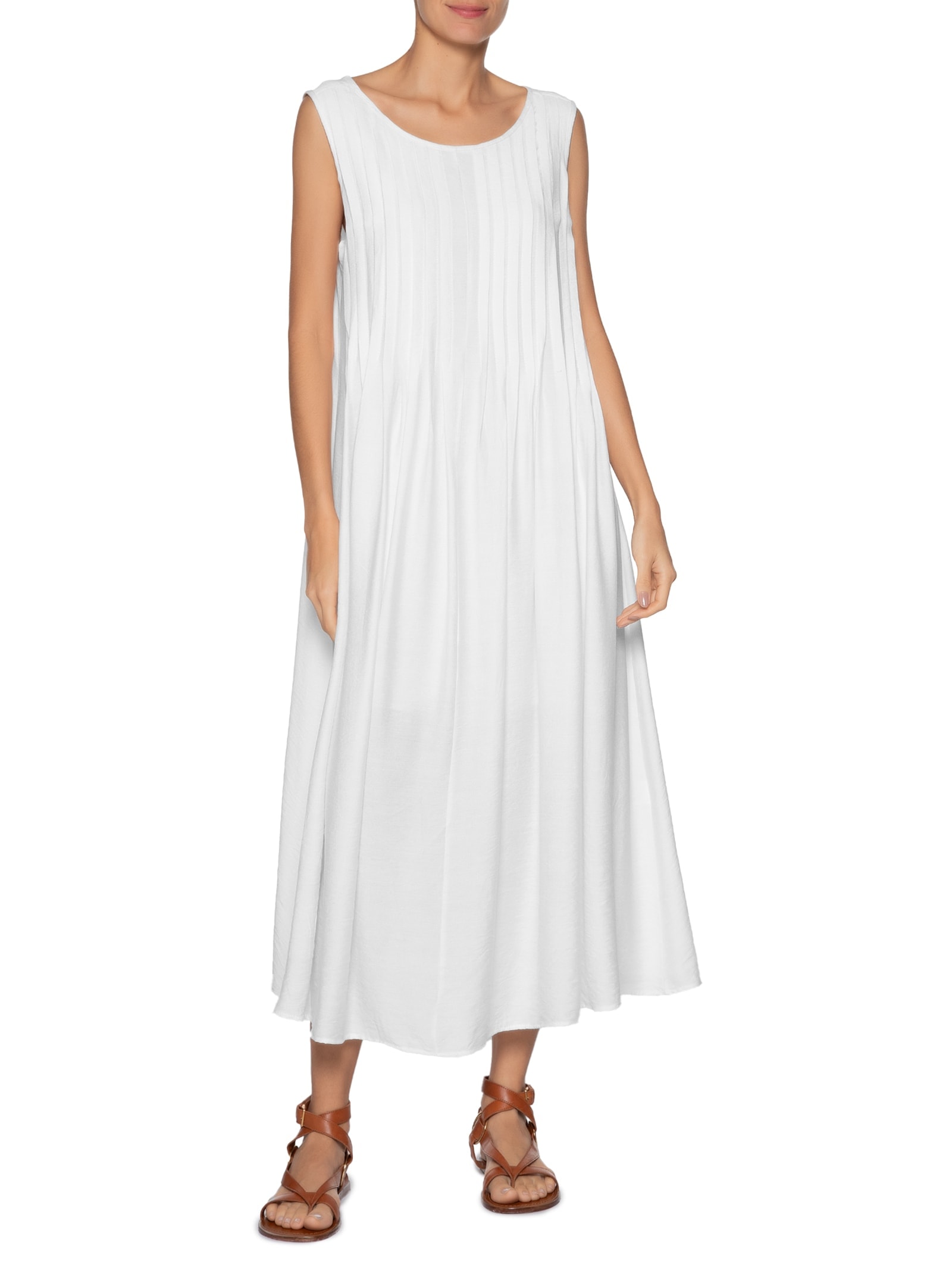 Vestido Leve Texturizado Branco Basiq