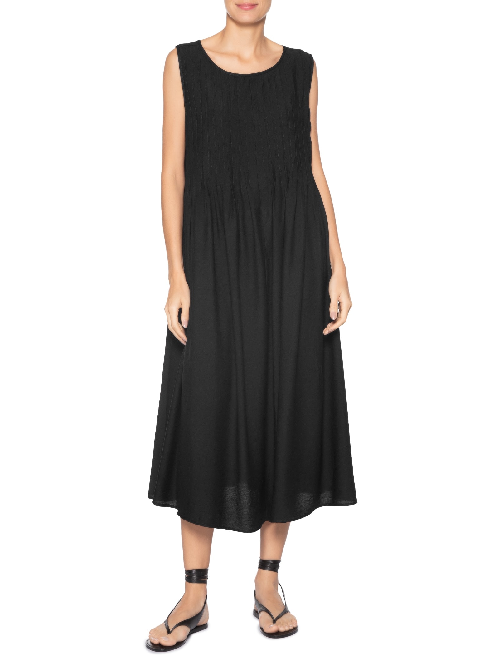 Vestido Leve Texturizado Preto Basiq
