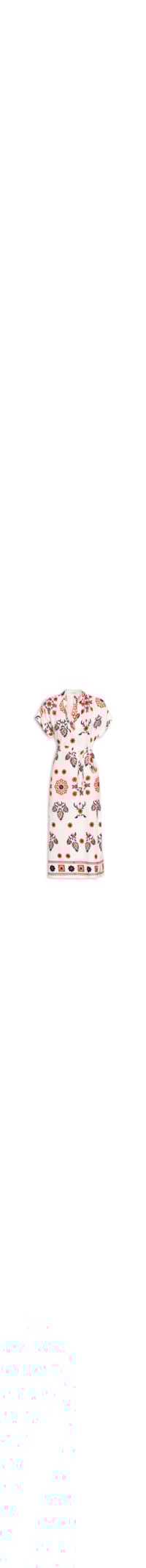 Vestido Linho Bordado Floral Místico - Branco