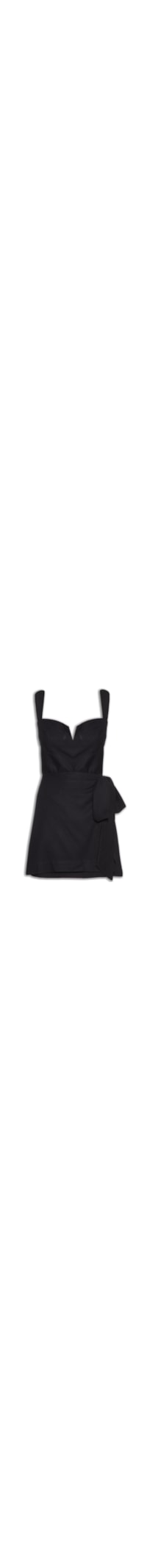 Vestido Linho Curto - Preto