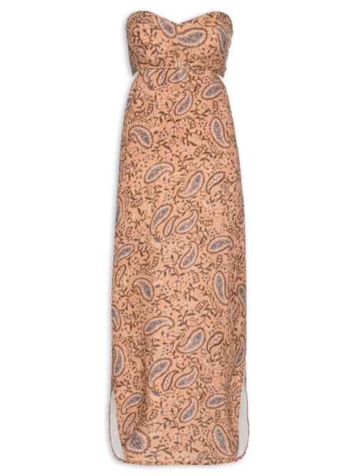 Vestido Linho Estampa Hippie Ginger – Rosa