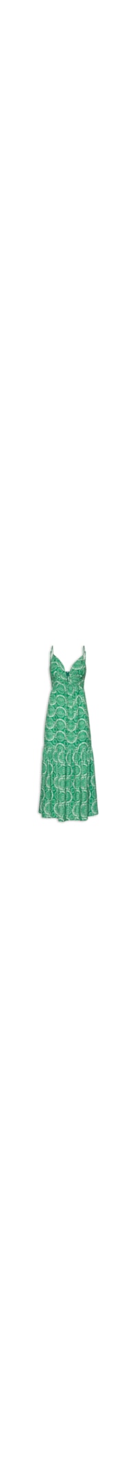 Vestido Linho Estampado - Verde
