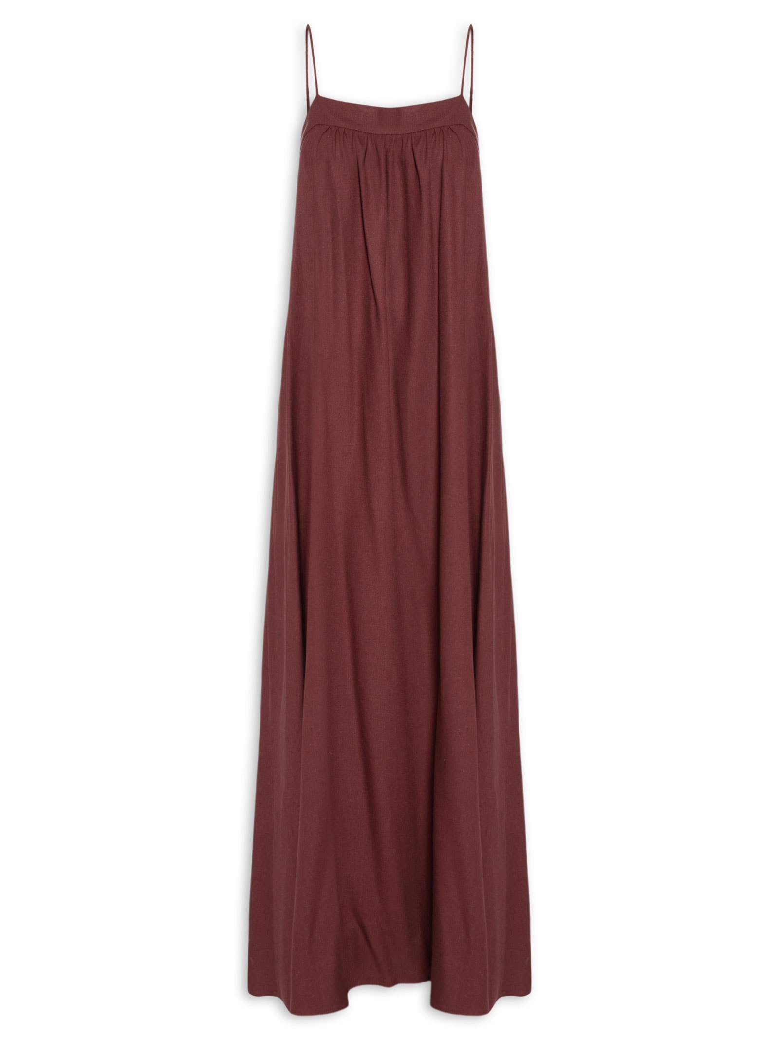 Vestido Linho Marrom Dress To