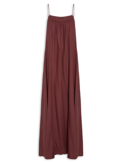 Vestido Linho - Marrom