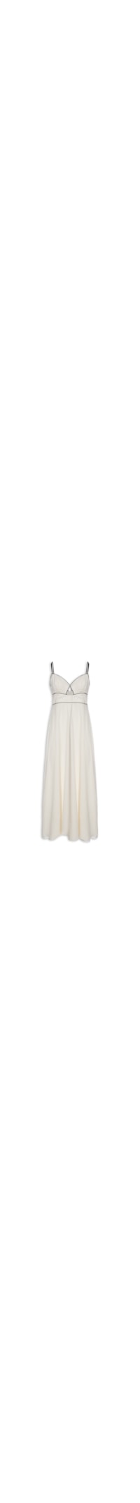 Vestido Linho Midi Com Viés - Off White