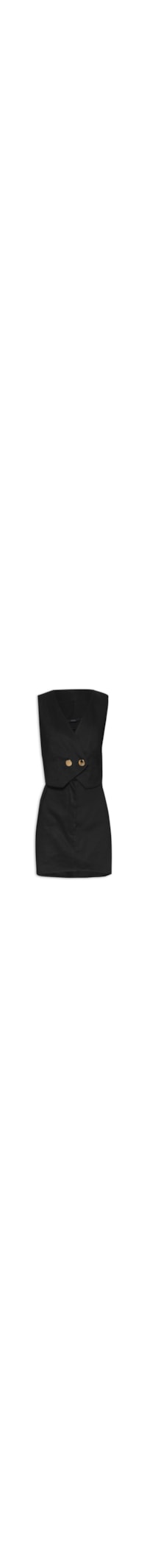 Vestido Linho - Preto