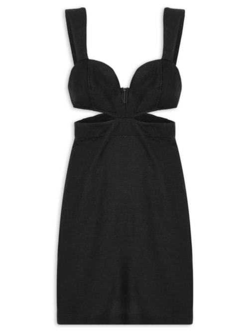 Vestido Linho - Preto