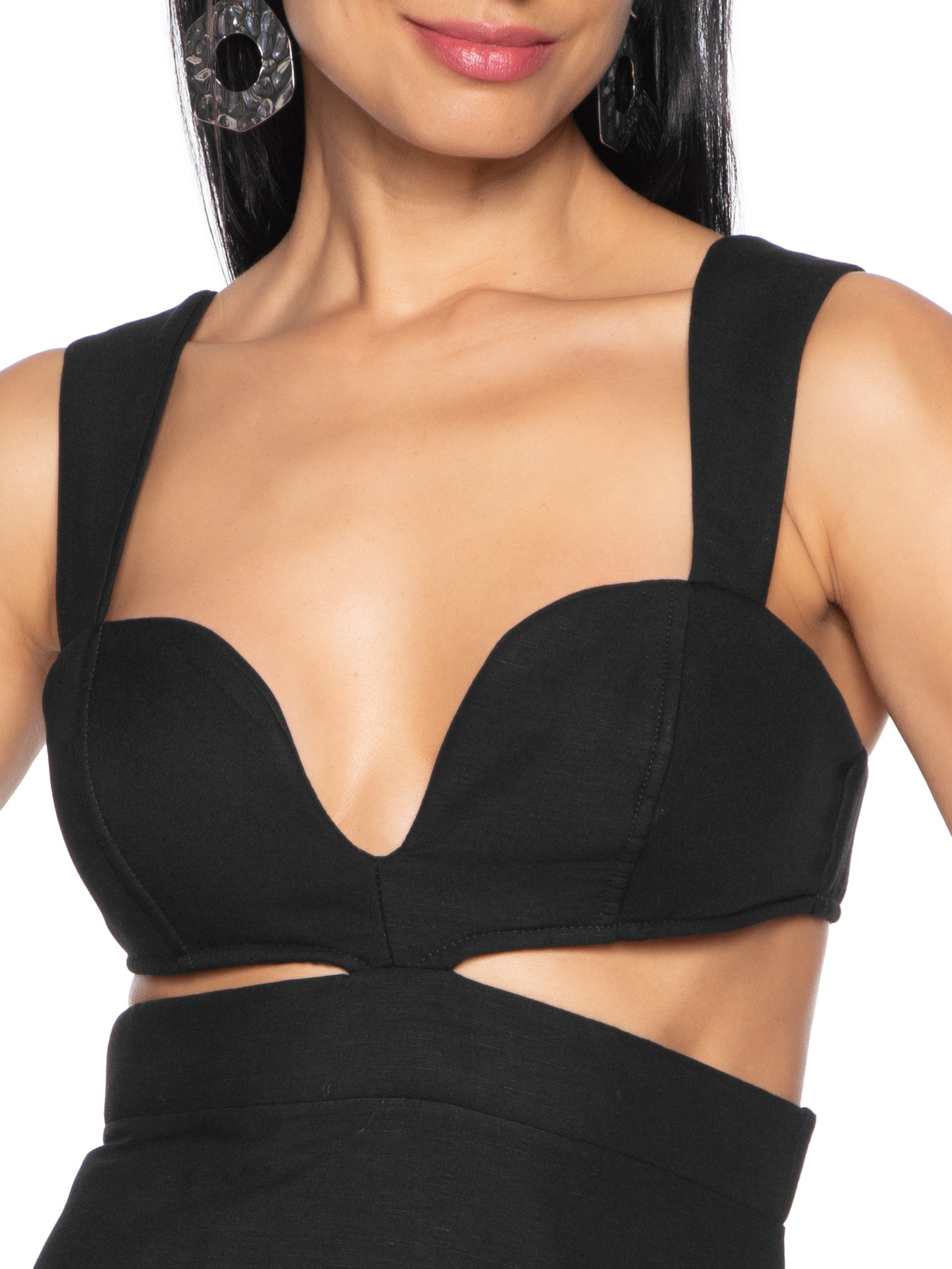 Vestido Linho Preto Colcci