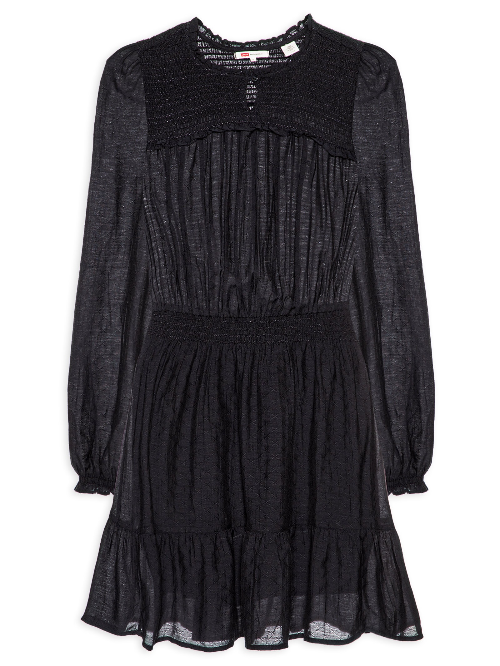Vestido Liora Ls Mini Dress Preto Levi's
