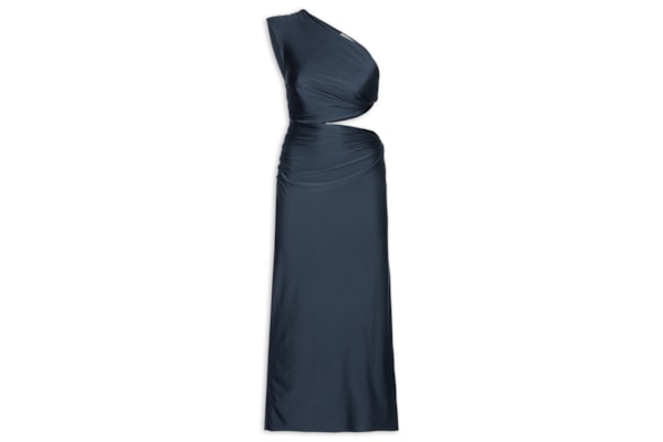 Vestido Liso - Azul