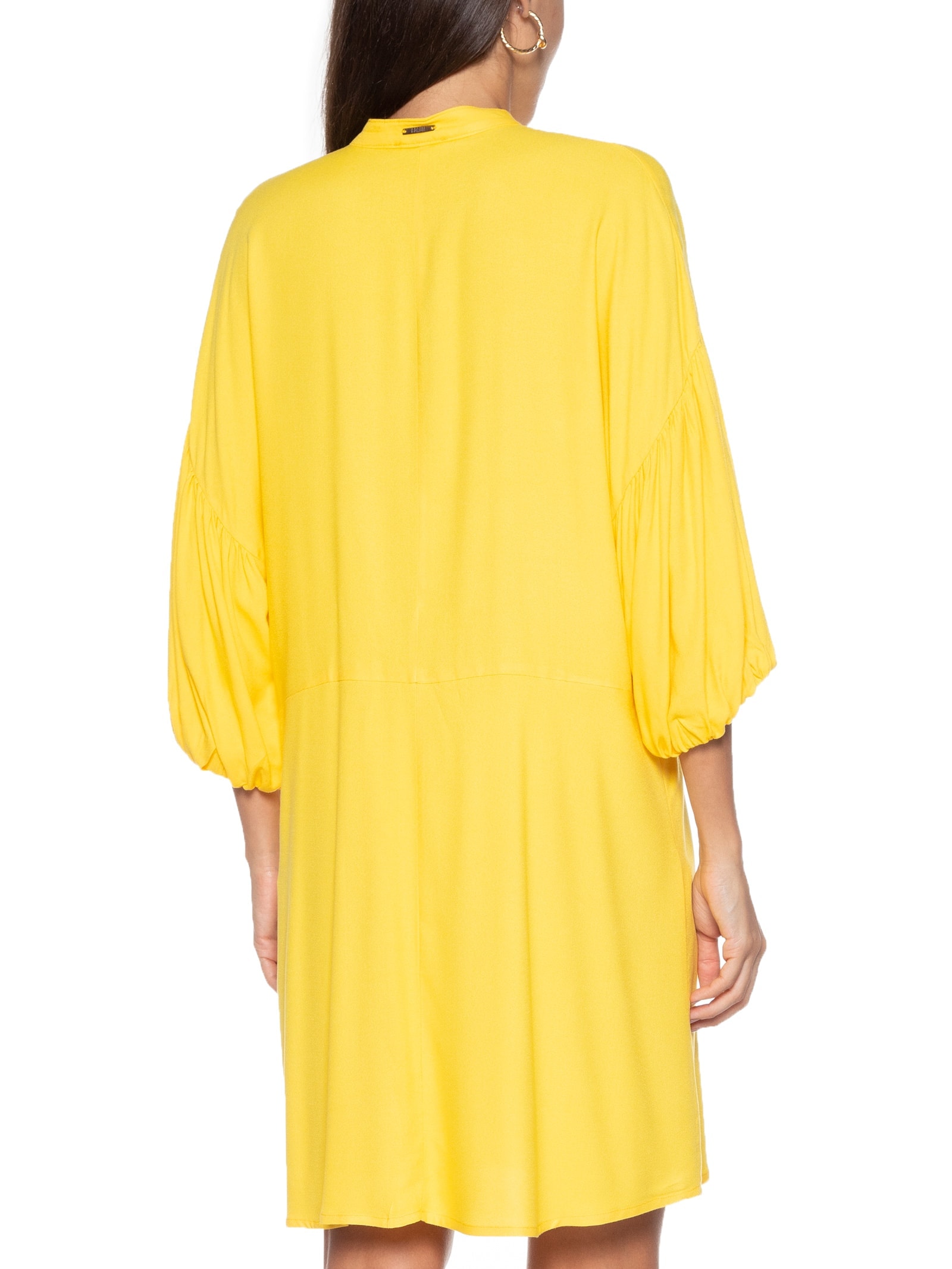 Vestido Liso Curto Amarelo Forum