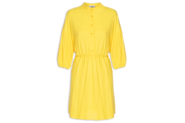 Vestido Liso Curto - Amarelo