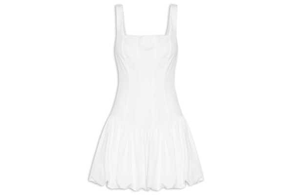Vestido Liso Curto - Off White