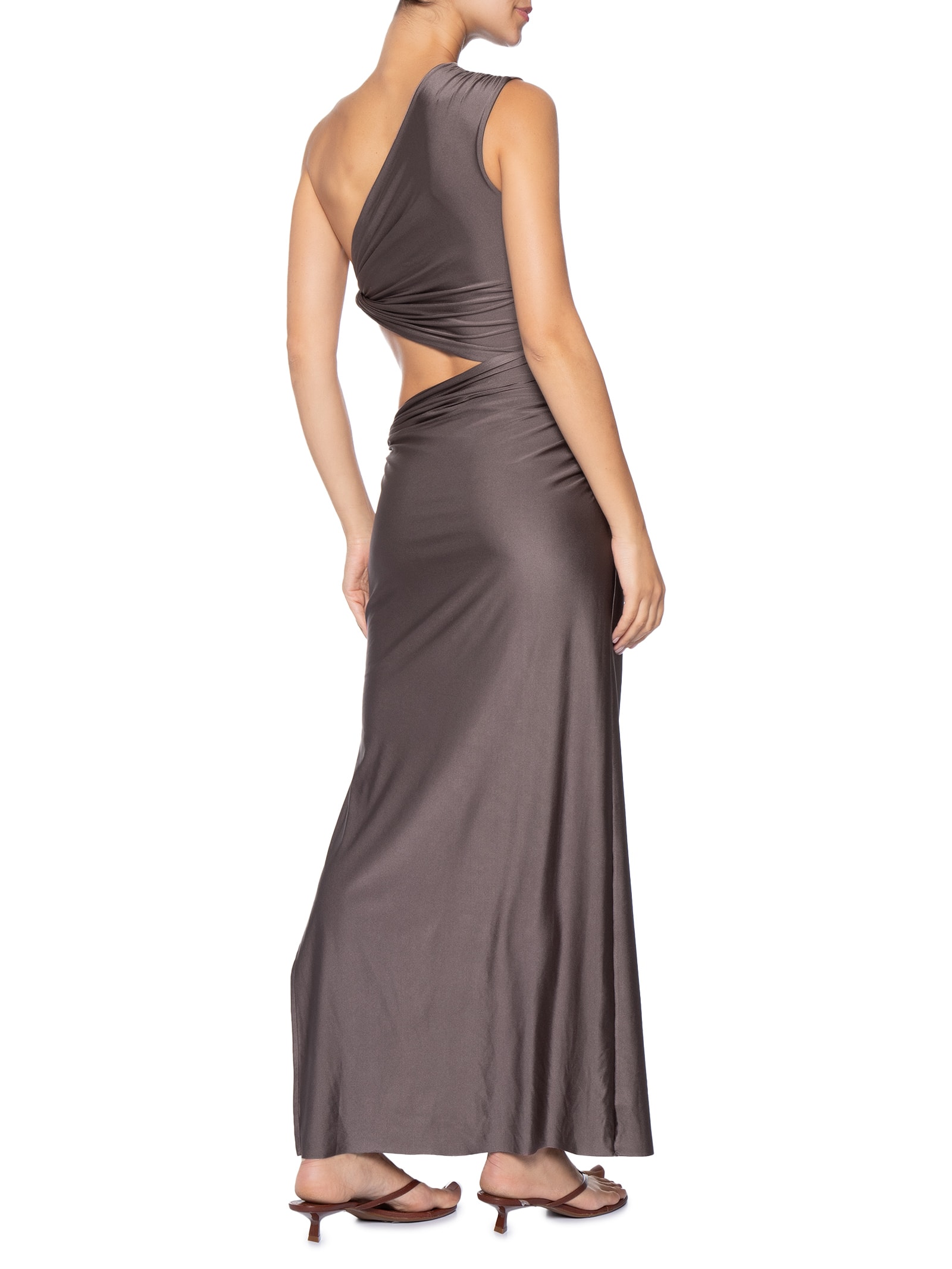 Vestido Liso Marrom Cia Marítima