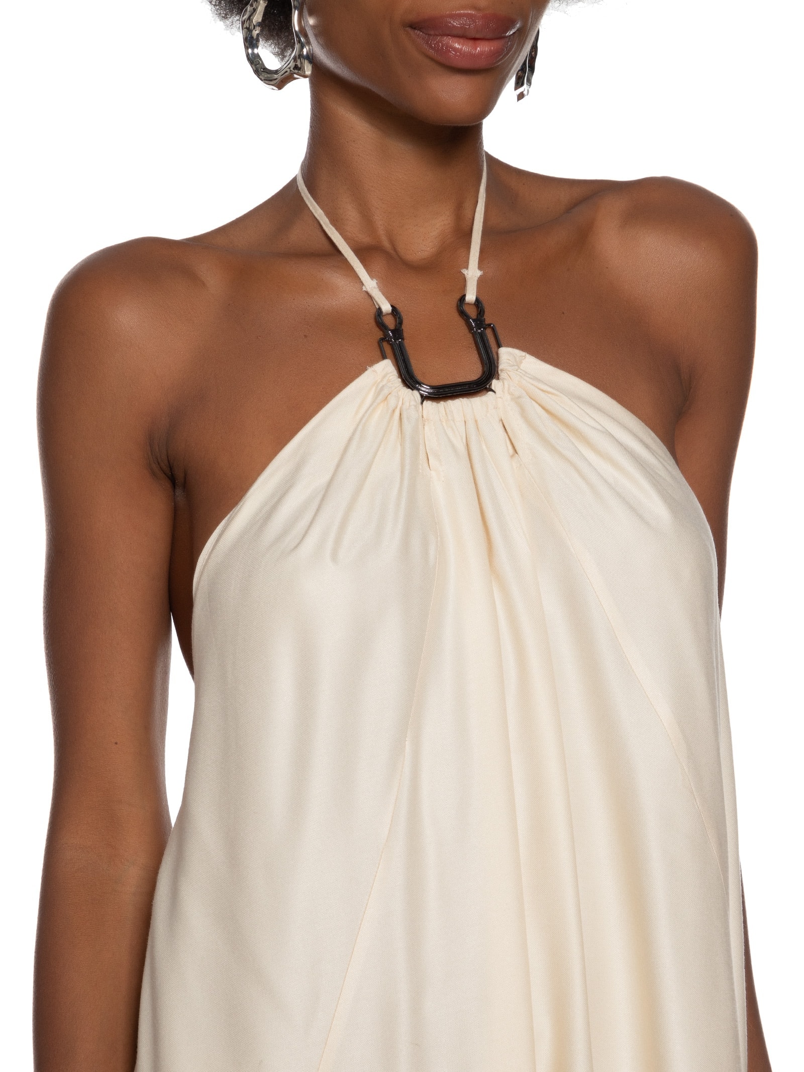 Vestido Liso Off White Colcci