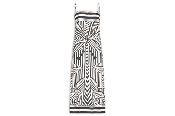 Vestido Listra Tropical - Preto