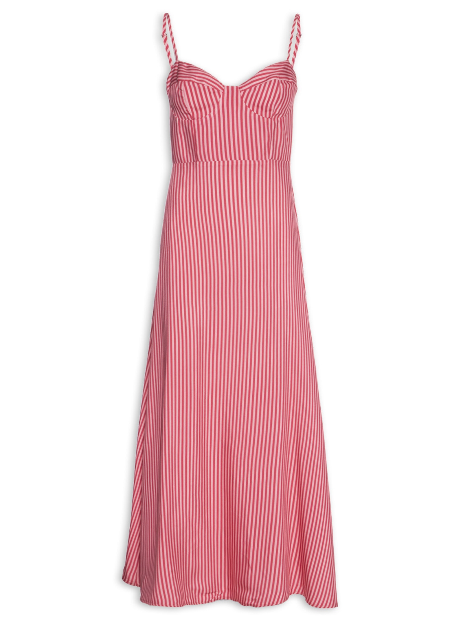 Vestido Listrado Rosa Colcci