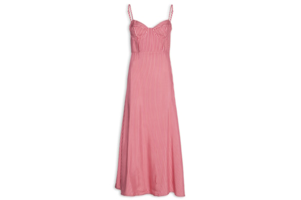 Vestido Listrado - Rosa