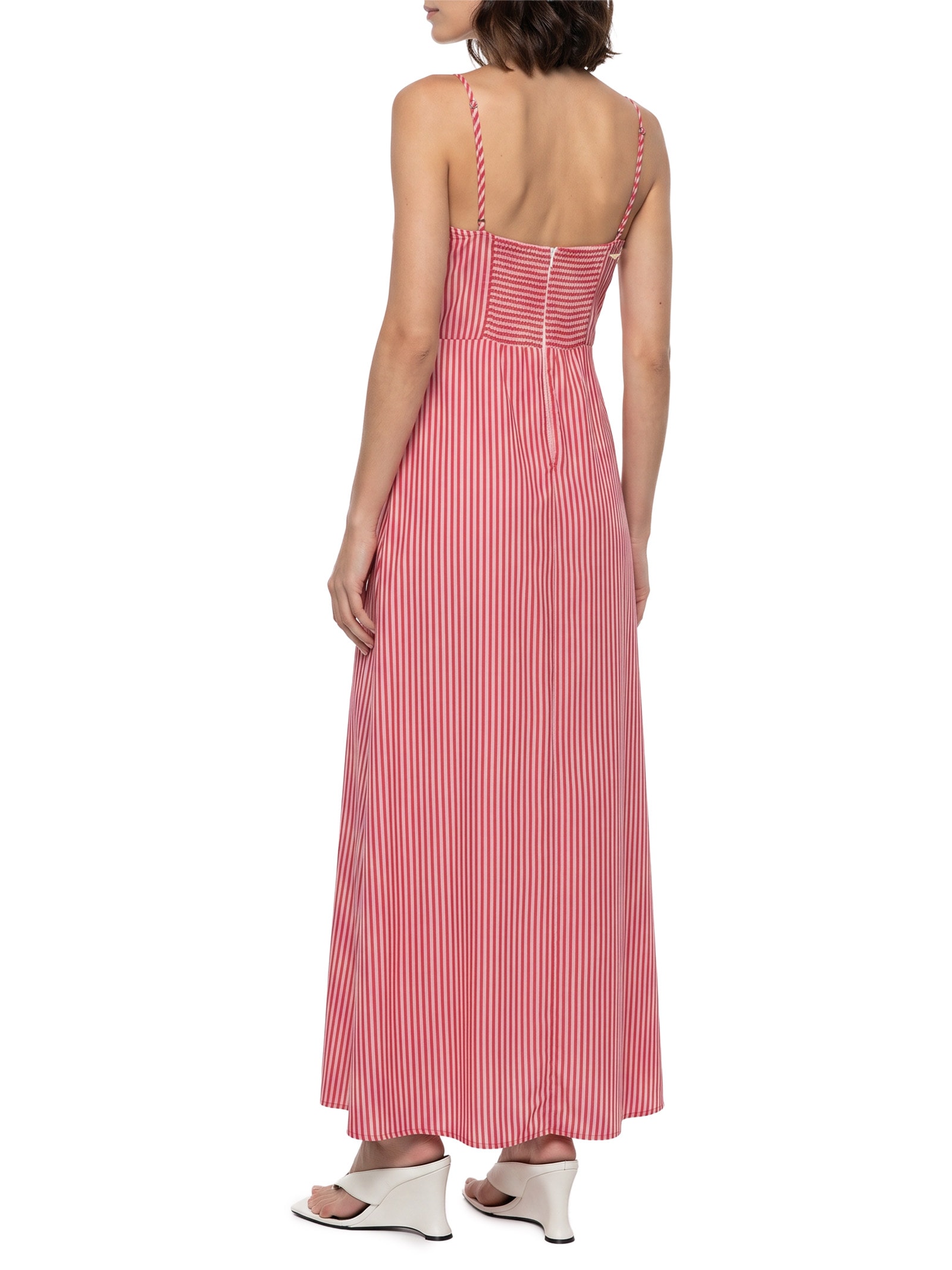 Vestido Listrado Rosa Colcci