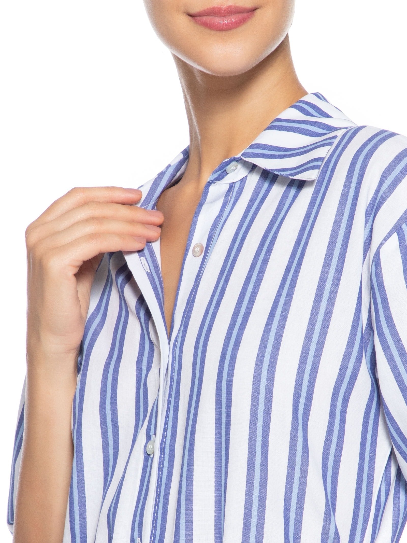 Vestido Listras Azul Farm Praia