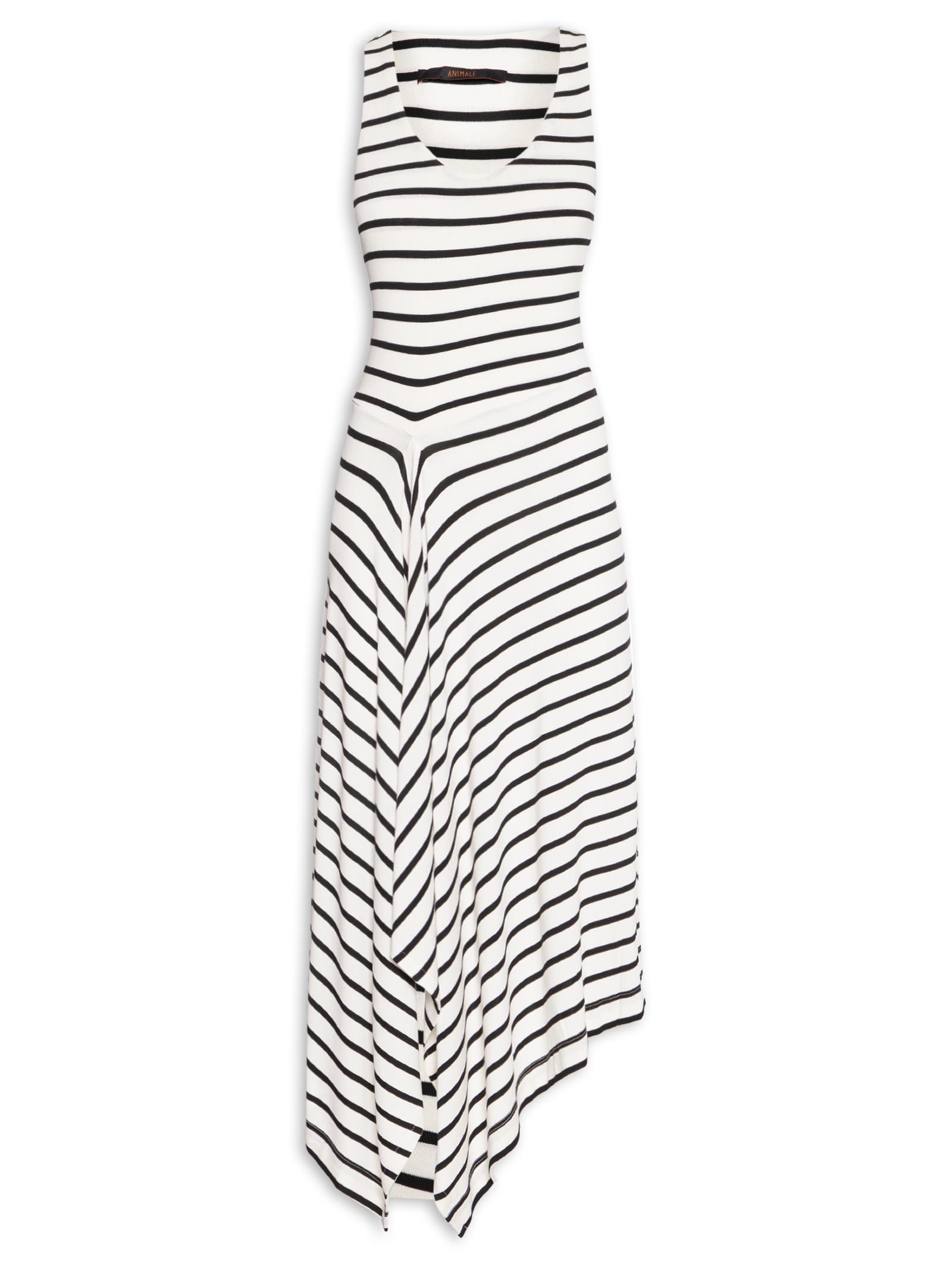 Vestido Listras Nadador Off White Animale
