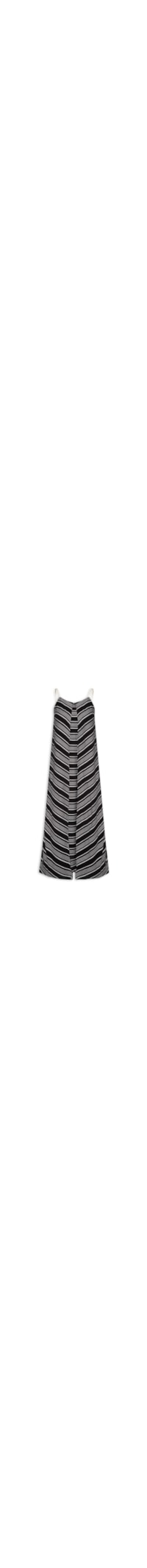 Vestido Listras Pespontos - Preto