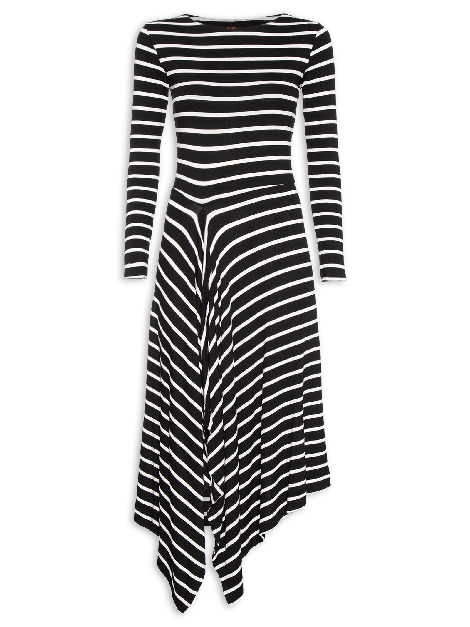 Vestido Listras Preto Animale