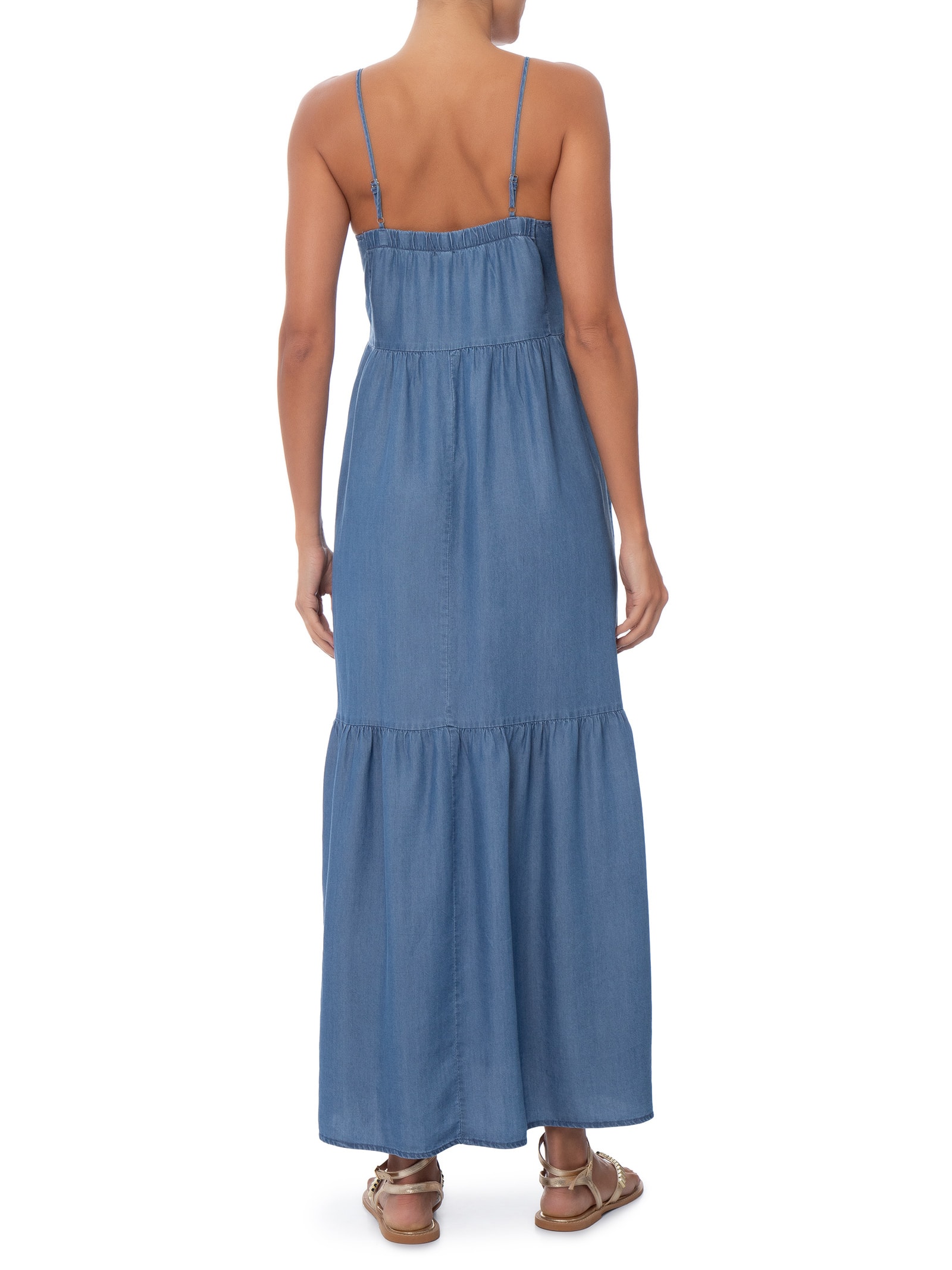 Vestido Longa Marias Azul Basiq