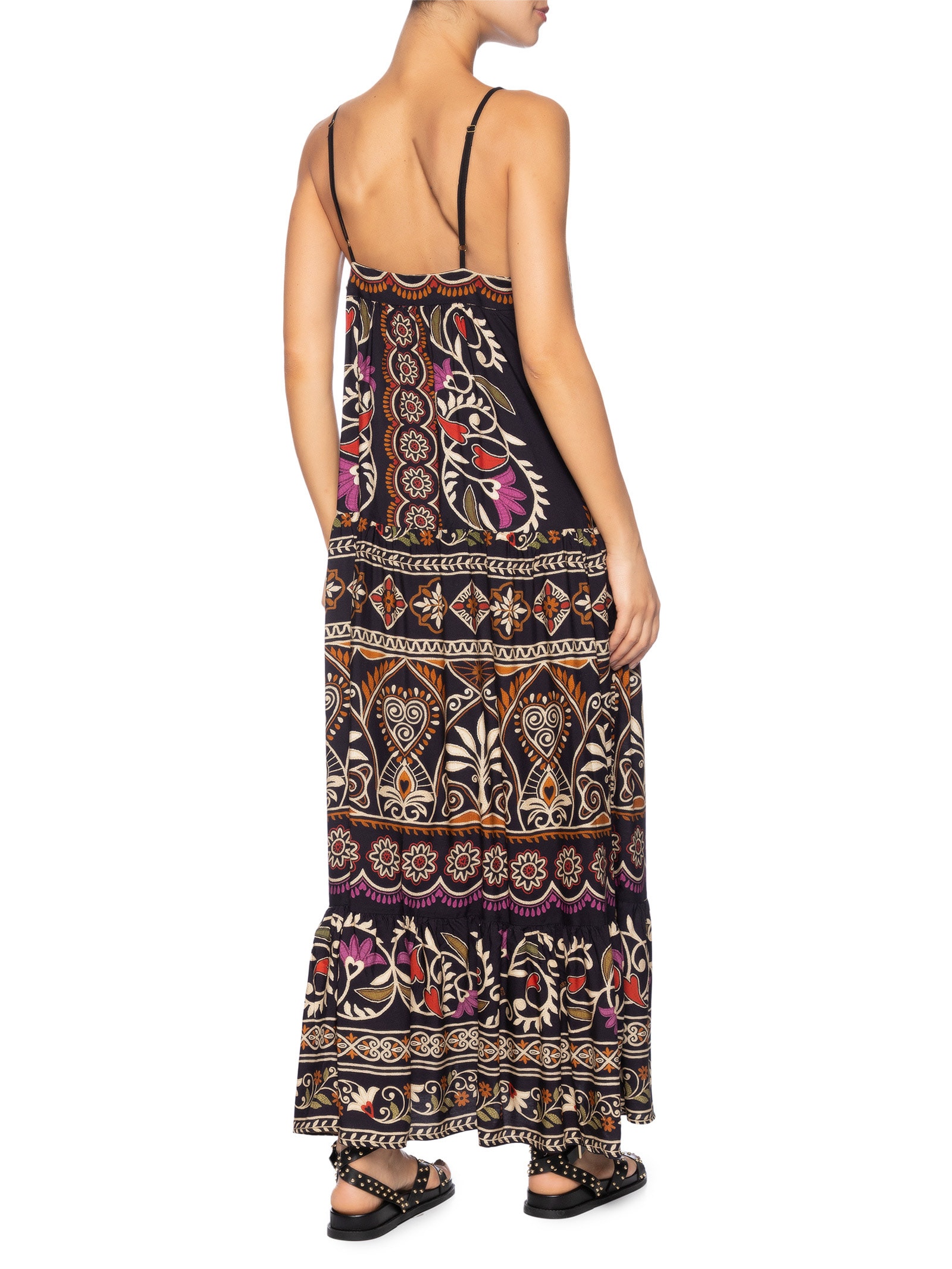 Vestido Longo Adriele Preto Farm