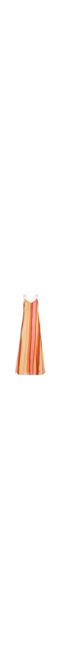 Vestido Longo Alça Corda Estampado - Rosa