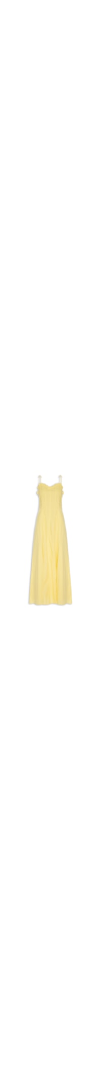 Vestido Longo Alça de Amarrar - Amarelo
