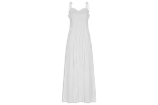 Vestido Longo Alça de Amarrar - Branco