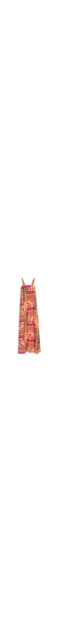 Vestido Longo Alça Estampa Afetiva - Rosa