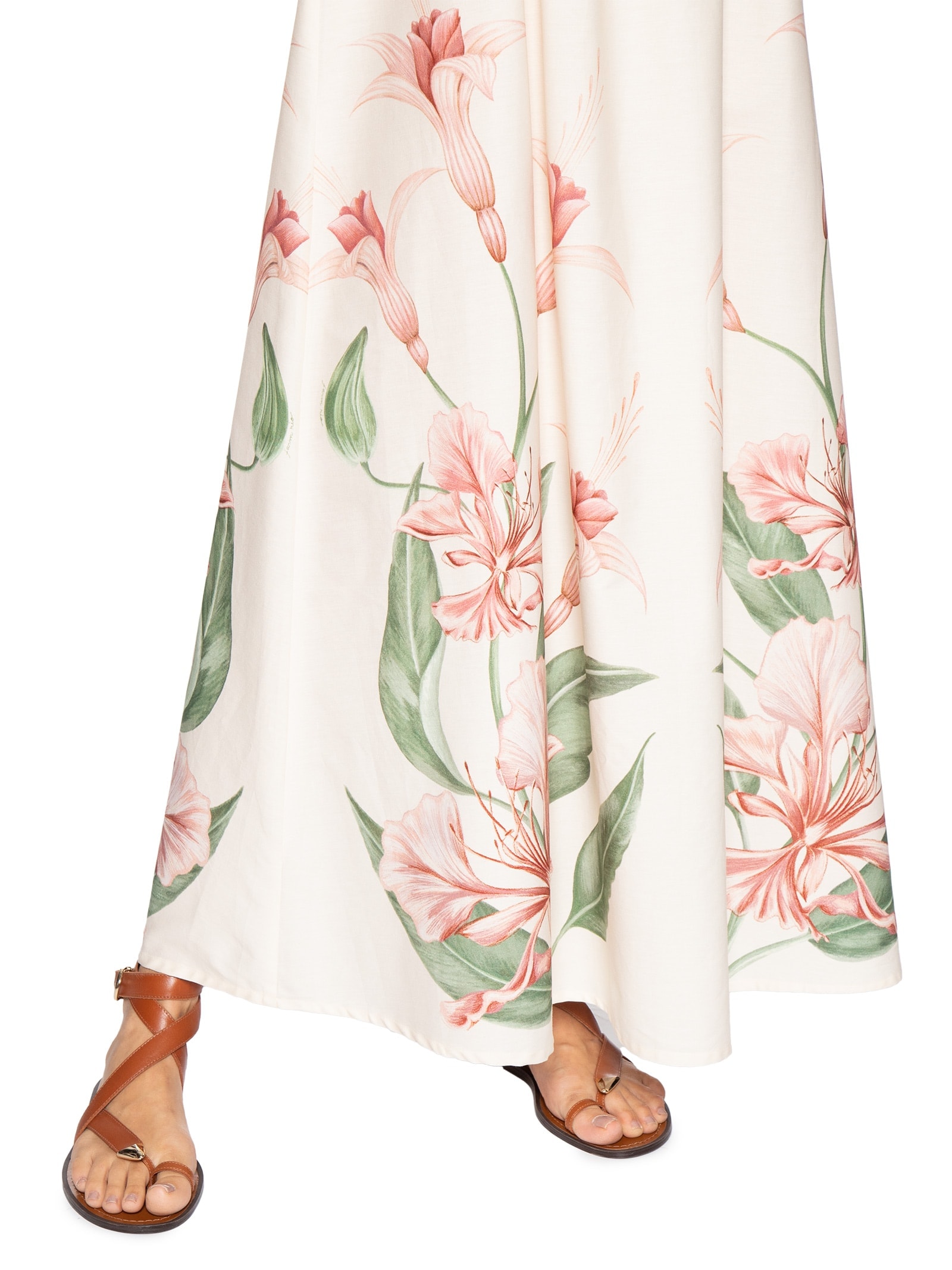 Vestido Longo Alças Brinco de Princesa – Rosa Farm