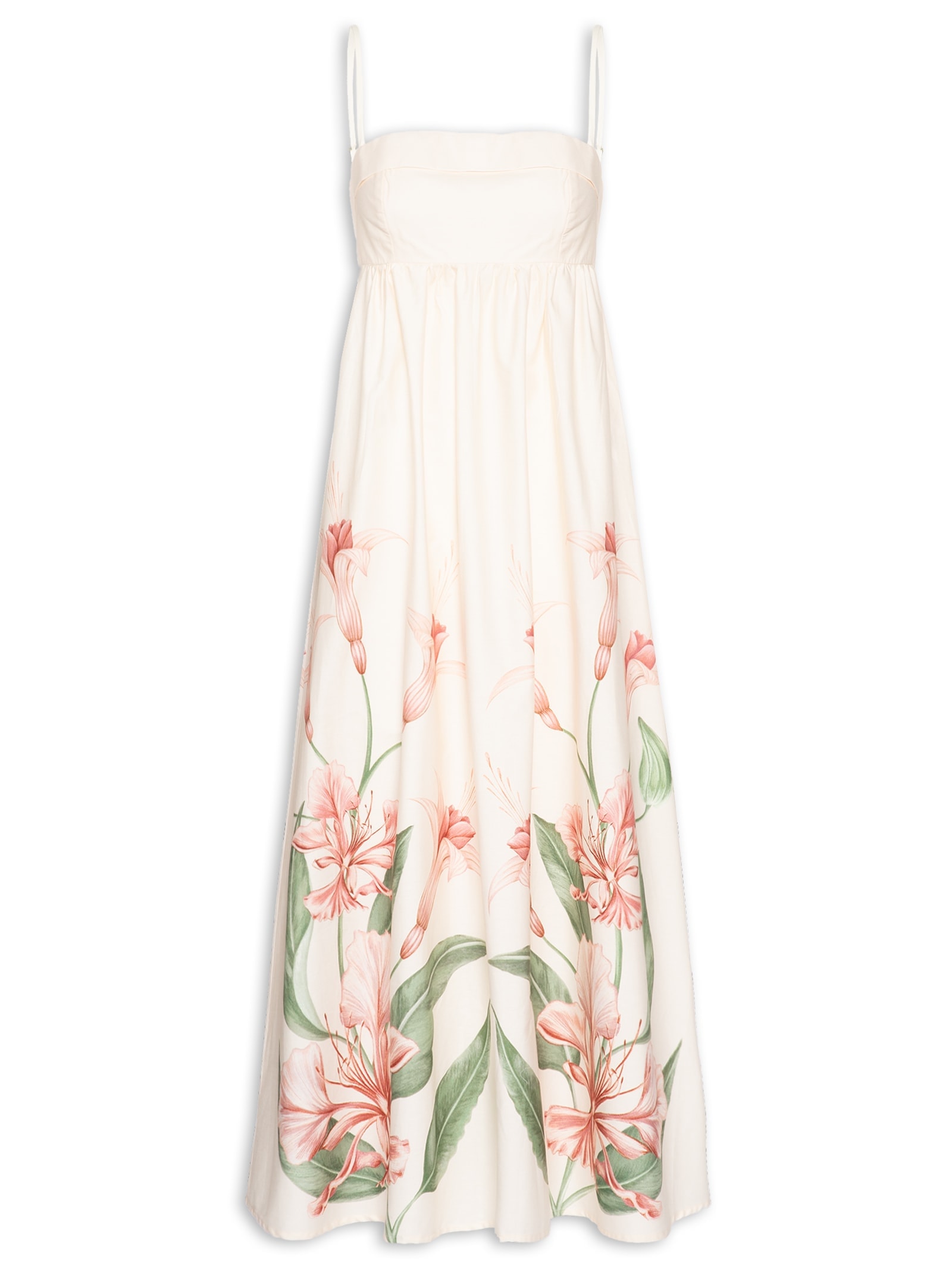 Vestido Longo Alças Brinco de Princesa – Rosa Farm