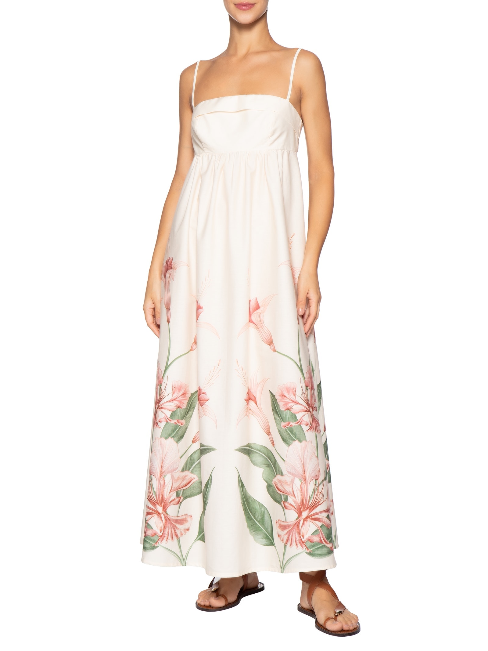 Vestido Longo Alças Brinco de Princesa – Rosa Farm