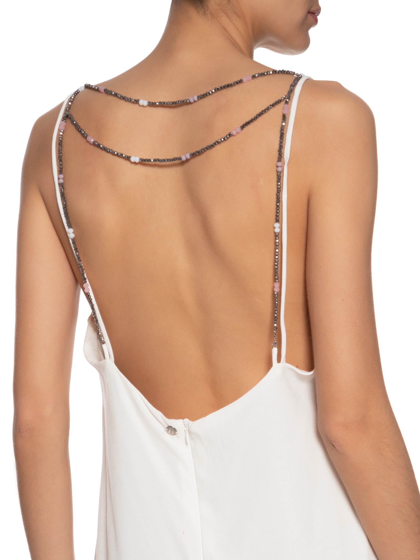 Vestido Longo Alças Cristais - Branco by ANIMALE JEANS