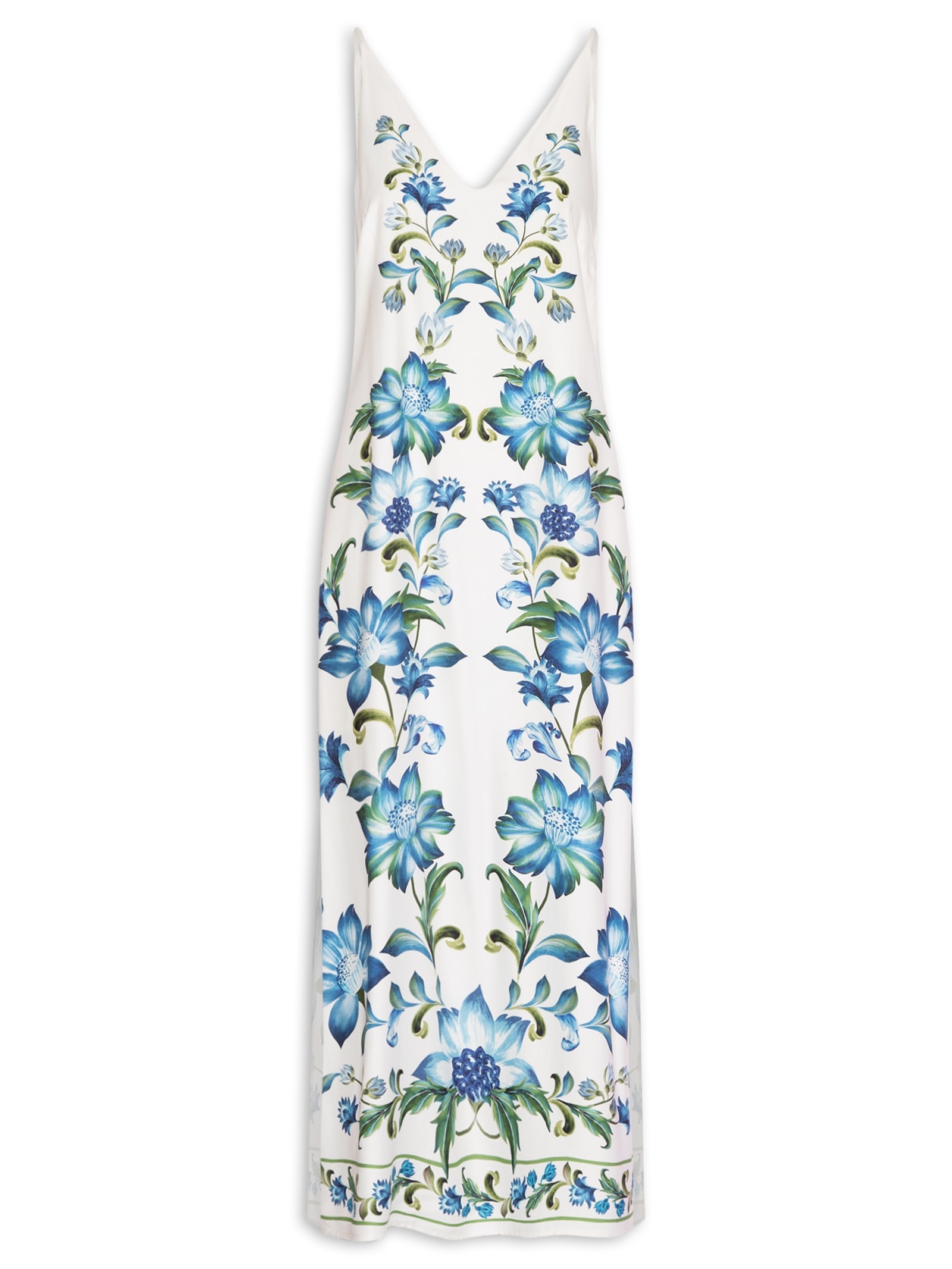 Vestido Longo Alcinha Laura Branco Farm