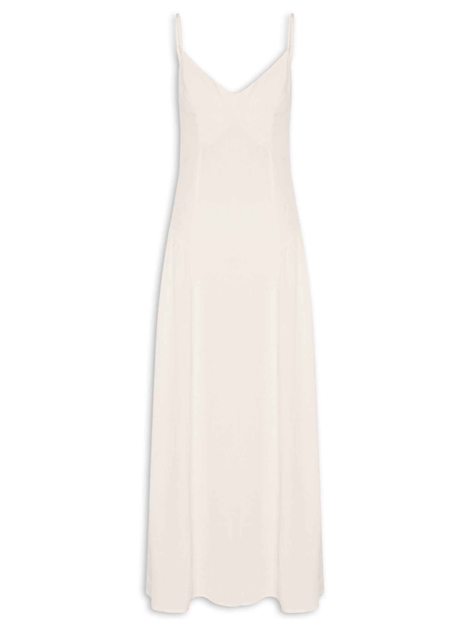 Vestido Longo Alcinha Off White Basiq