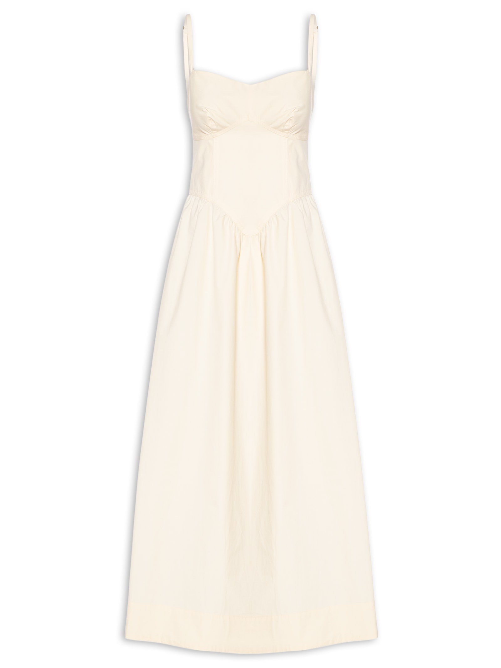 Vestido Longo Algodão Estruturado Amarelo Dress To