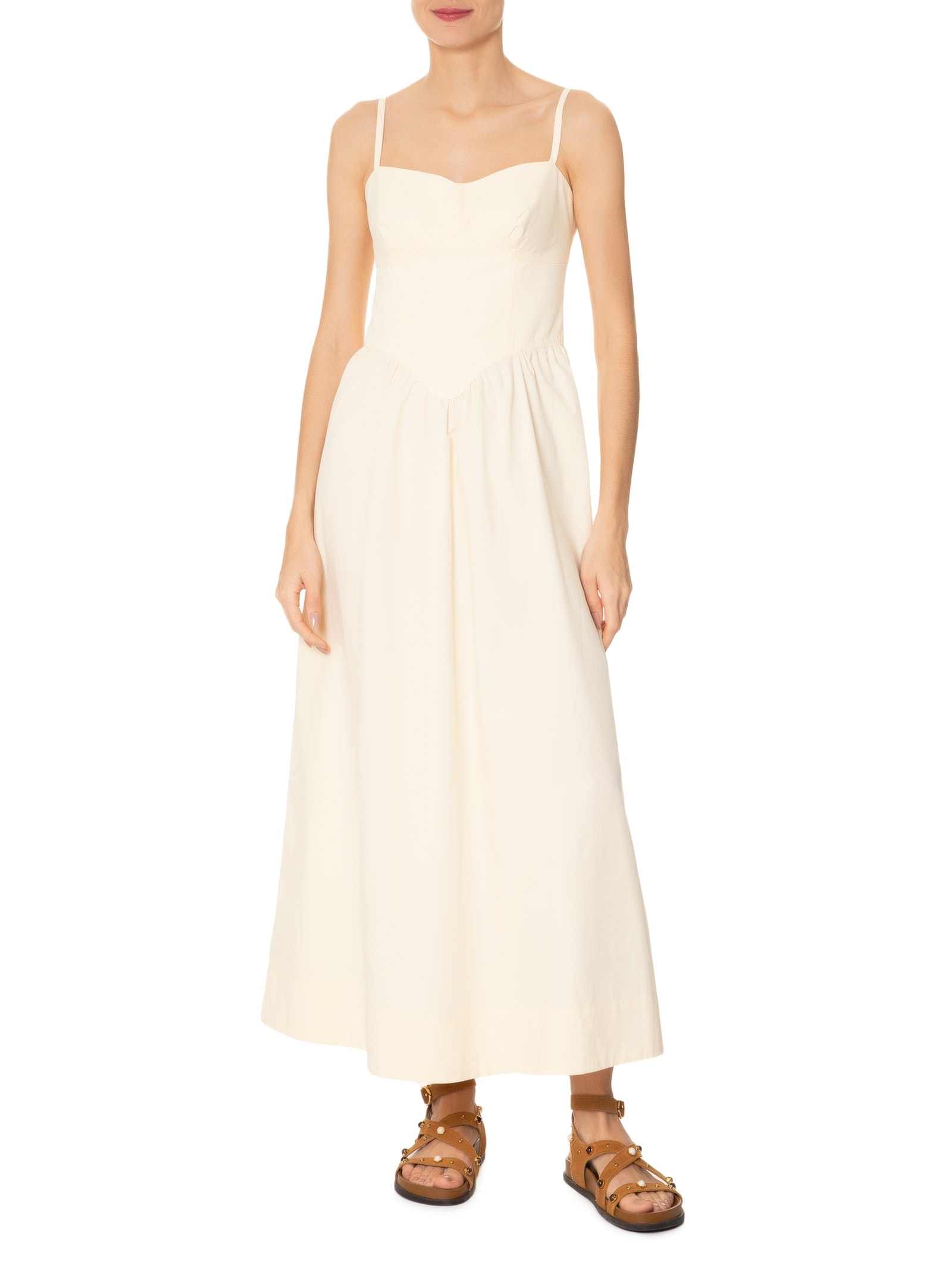 Vestido Longo Algodão Estruturado Amarelo Dress To