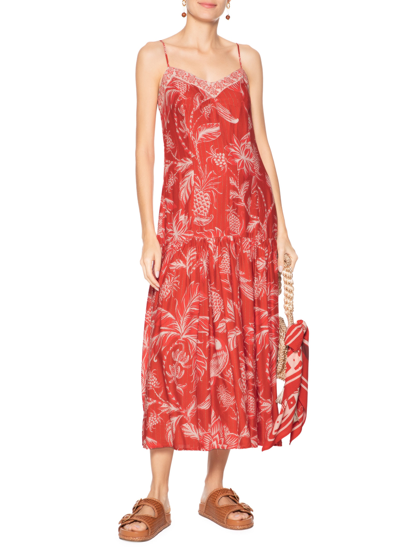 Vestido Longo Amalfi Vermelho Farm