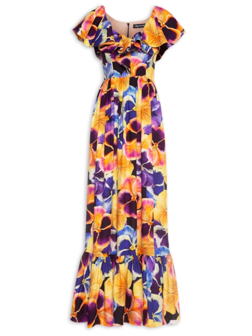 Vestido Longo Amplo – Amarelo