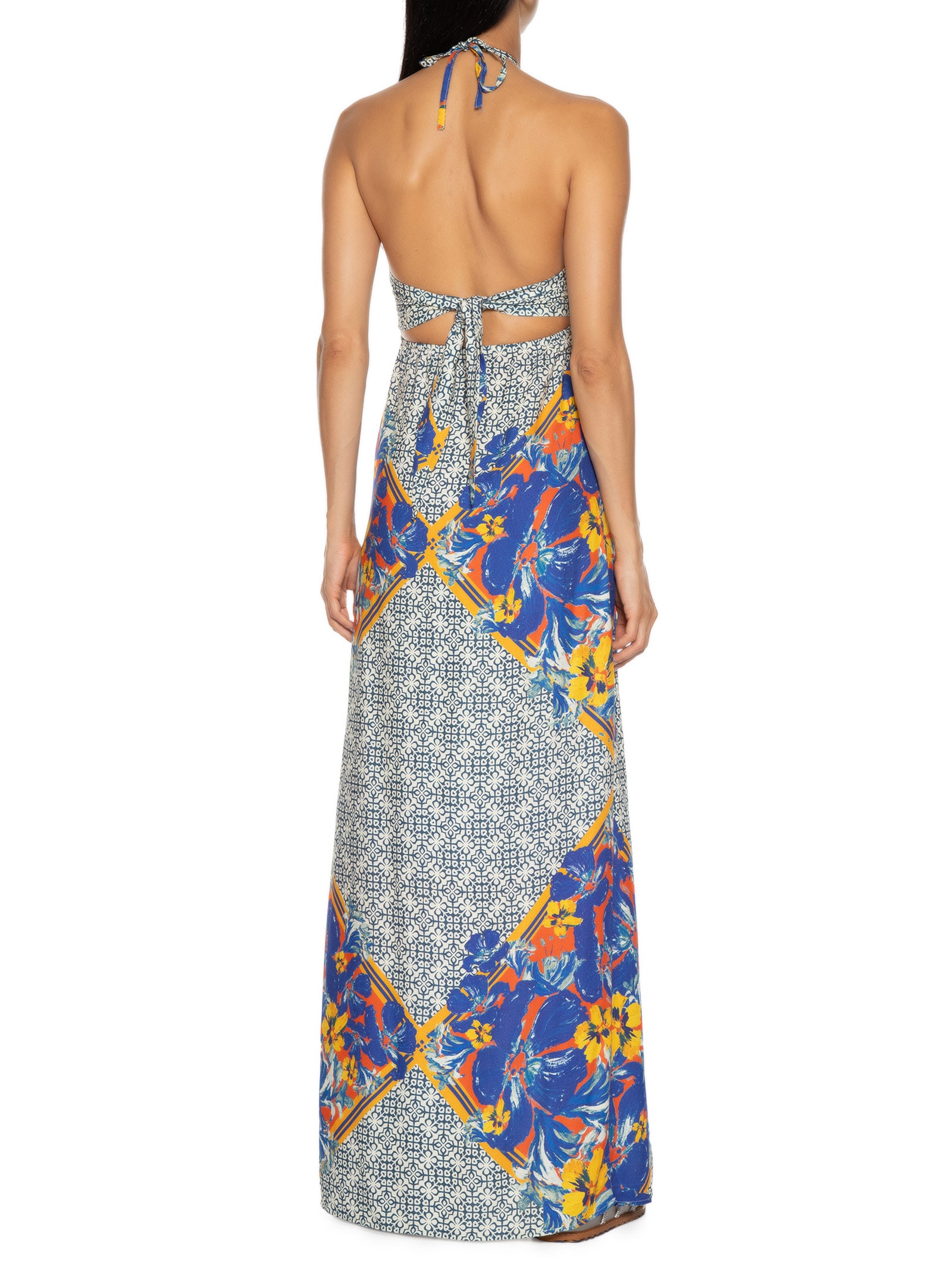 Vestido Longo Azulejo Azul Market 33