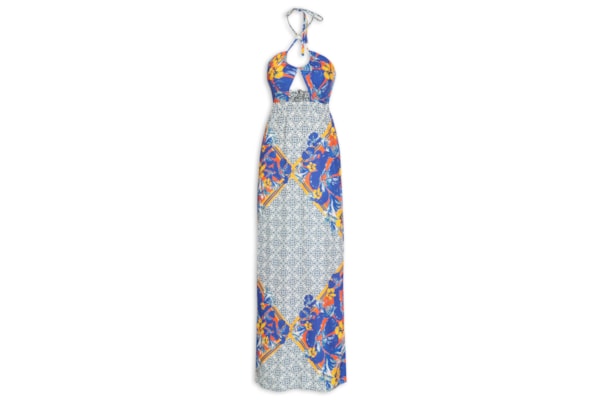 Vestido Longo Azulejo - Azul