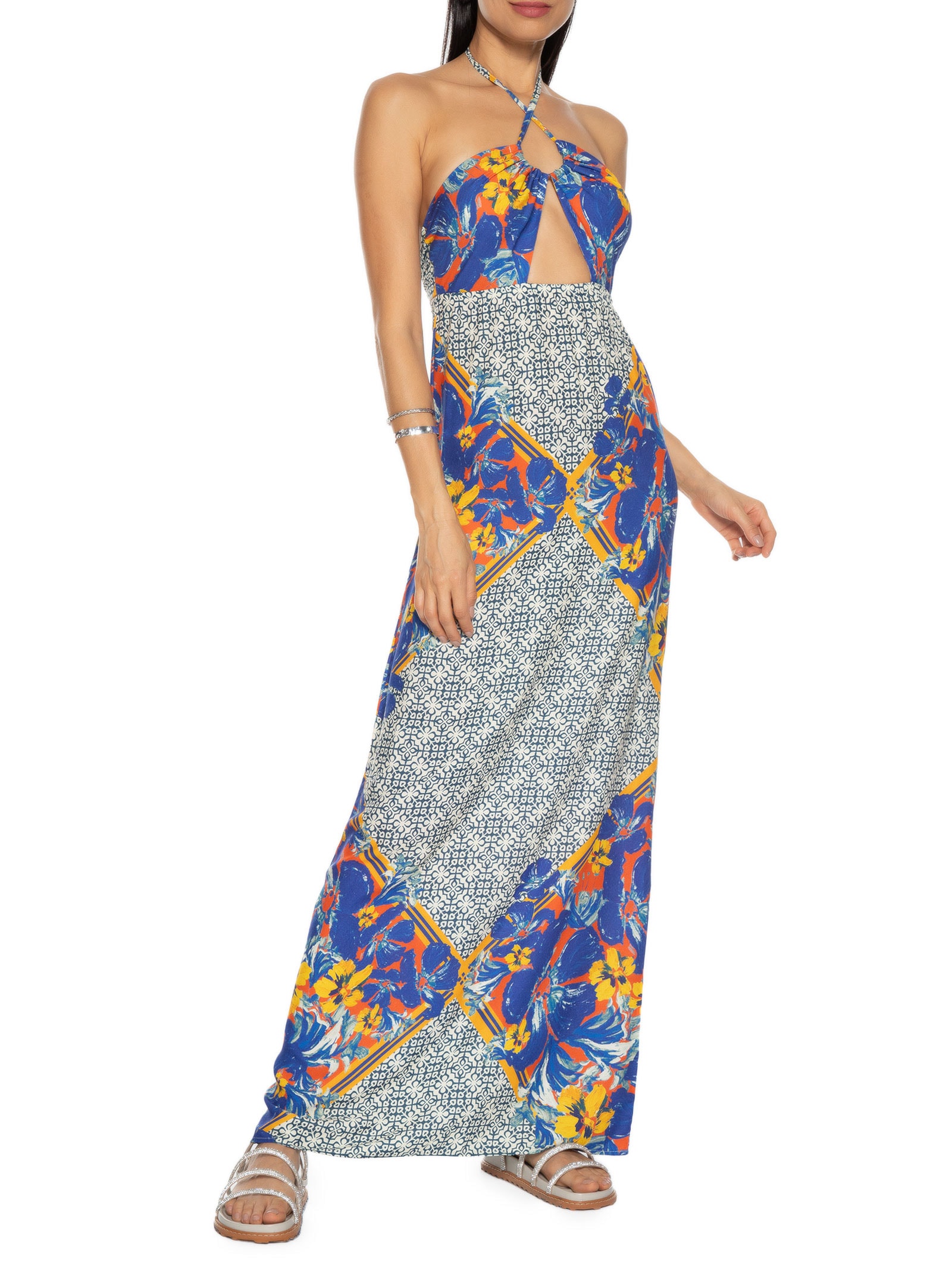Vestido Longo Azulejo Azul Market 33