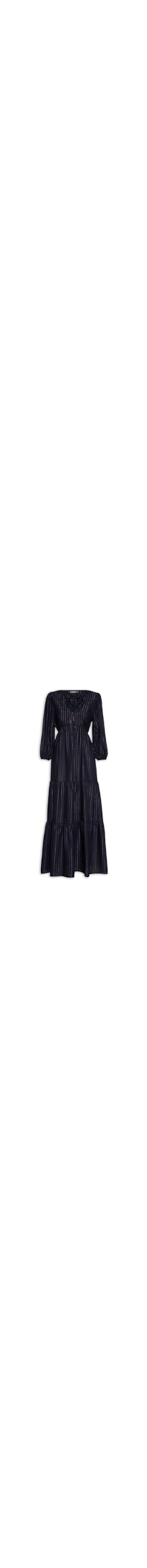 Vestido Longo Babado – Azul