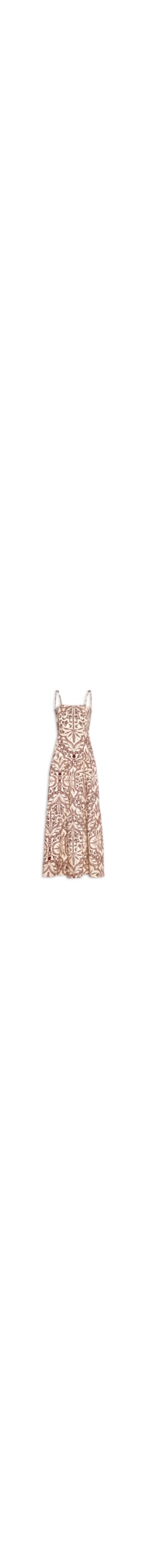 Vestido Longo Babados - Marrom
